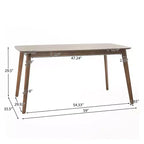 GDFStudio Balfern 5 Pieces Mid Century Modern Upholstered Wood Dining Set
