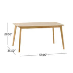 GDFStudio Balfern 5 Pieces Mid Century Modern Upholstered Wood Dining Set