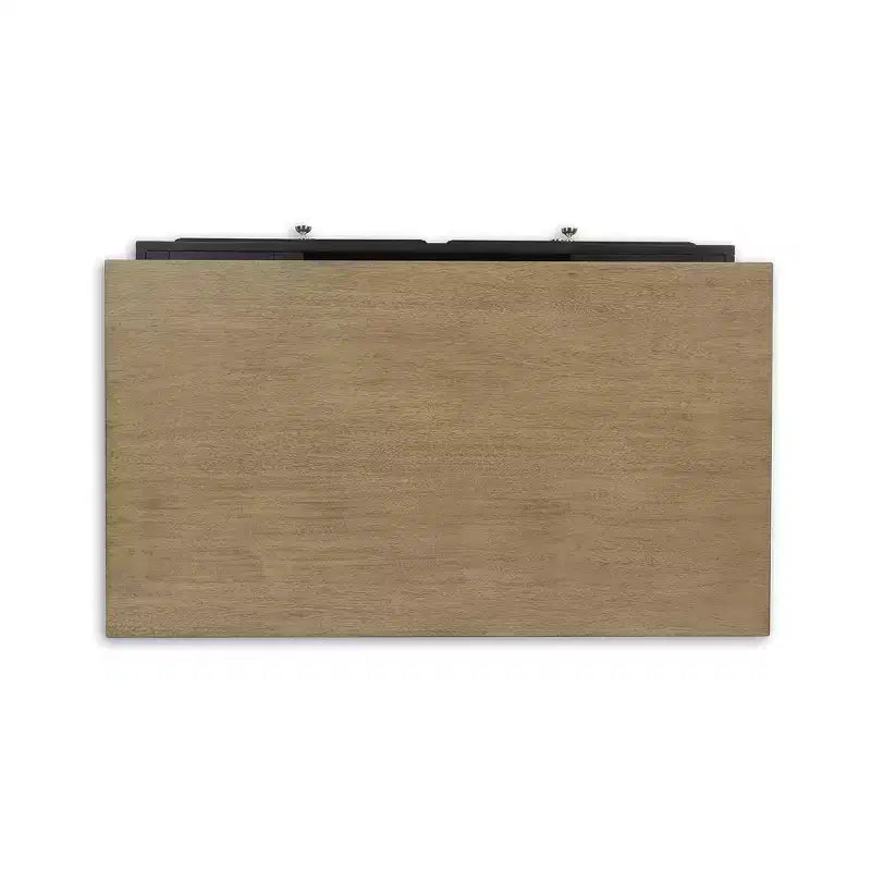 Signature Design by Ashley Drazmine Two-Tone Lift Top Coffee Table with Storage Drawers & Casters, Brown