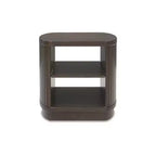 Signature Design by Ashley Korestone Contemporary End Table with Storage Shelf, Dark Brown
