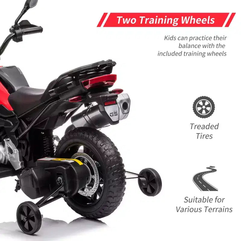 Ride On Motorcycle, 12V 7AH, Licensed BMW Kids Motorcycle, High/Low Speed, EVA Tire, LED Headlights, Ride On Car for Kids