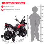 Ride On Motorcycle, 12V 7AH, Licensed BMW Kids Motorcycle, High/Low Speed, EVA Tire, LED Headlights, Ride On Car for Kids