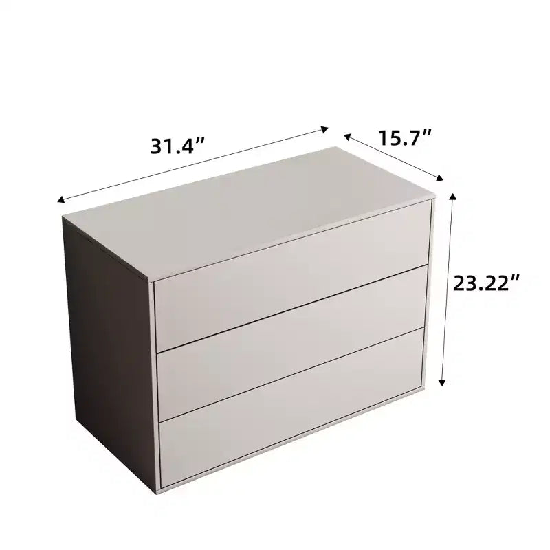 Luck Live Modern 31.49in stackable design storage cabinet, suitable for living room and bedroom, ivory white