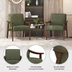 Yaheetech Mid-Century Corduroy Fabric Armchair Accent Chair for Living Room, Bedroom