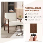 Yaheetech Mid-Century Corduroy Fabric Armchair Accent Chair for Living Room, Bedroom