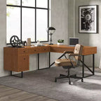 Cyill L shape lift top office desk| ART OF LIVING DESIGNS