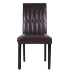 VECELO Dining Chairs Set of 2/4/6 Parsons Chairs with Solid Back Upholstered Dining Chairs Brown/Beige/Coffee
