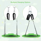 Costway 660 lbs Saucer Tree Swing 40 Inch Kids Toddler Swing Set with Adjustable Ropes