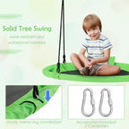 Costway 660 lbs Saucer Tree Swing 40 Inch Kids Toddler Swing Set with Adjustable Ropes