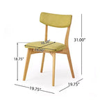 GDFStudio Crystal Rubberwood Upholstered Dining Chairs (Set of 2)
