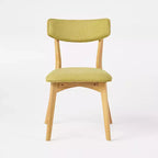 GDFStudio Crystal Rubberwood Upholstered Dining Chairs (Set of 2)