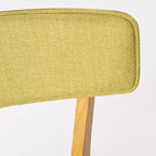 GDFStudio Crystal Rubberwood Upholstered Dining Chairs (Set of 2)