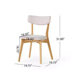 GDFStudio Crystal Rubberwood Upholstered Dining Chairs (Set of 2)