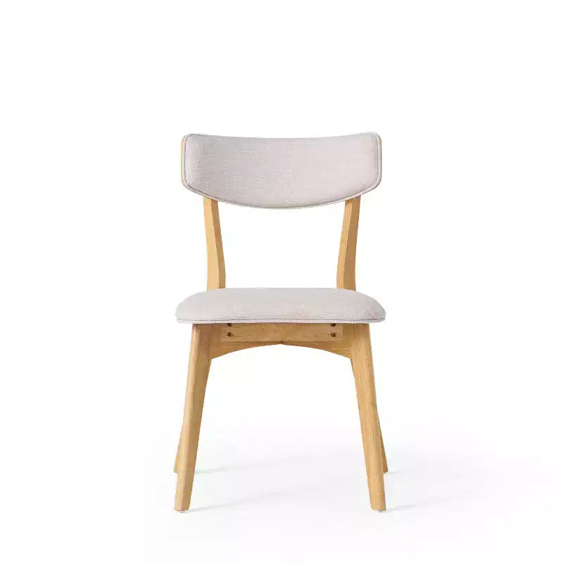 GDFStudio Crystal Rubberwood Upholstered Dining Chairs (Set of 2)