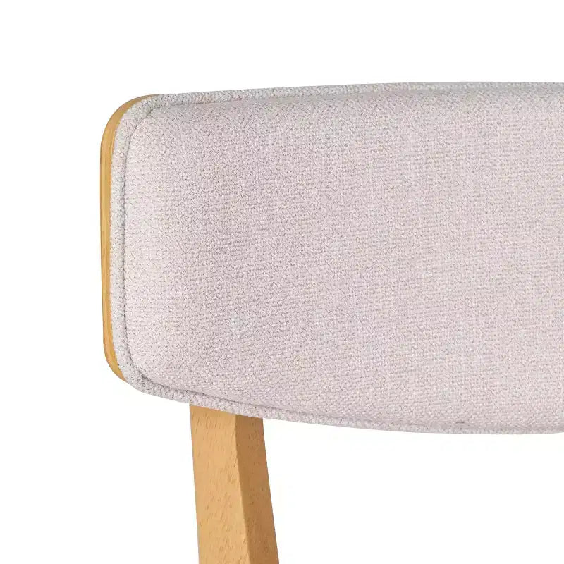 GDFStudio Crystal Rubberwood Upholstered Dining Chairs (Set of 2)