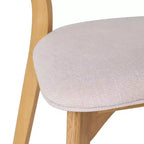GDFStudio Crystal Rubberwood Upholstered Dining Chairs (Set of 2)