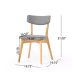 GDFStudio Crystal Rubberwood Upholstered Dining Chairs (Set of 2)