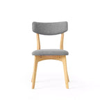 GDFStudio Crystal Rubberwood Upholstered Dining Chairs (Set of 2)