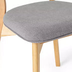 GDFStudio Crystal Rubberwood Upholstered Dining Chairs (Set of 2)