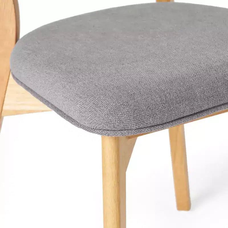 GDFStudio Crystal Rubberwood Upholstered Dining Chairs (Set of 2)