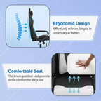 FDW Gaming Chiar Comfortable and Stylish Massage Office Chair with Adjustable Lumbar Support 360-Degree Swivel and Smooth-Rolling Casters