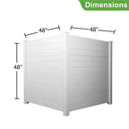 Dovelina Vinyl Garden Fence Panel - Outdoor Decorative Picket Fence with UV Resistance 48'*48'in