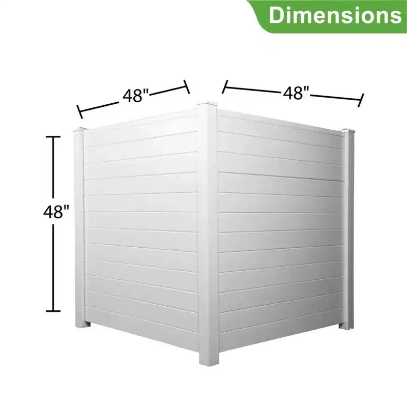 Dovelina Vinyl Garden Fence Panel - Outdoor Decorative Picket Fence with UV Resistance 48'*48'in