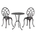 GDFStudio Samedi 3 Piece Outdoor All-Weather Cast Aluminum Bistro Set