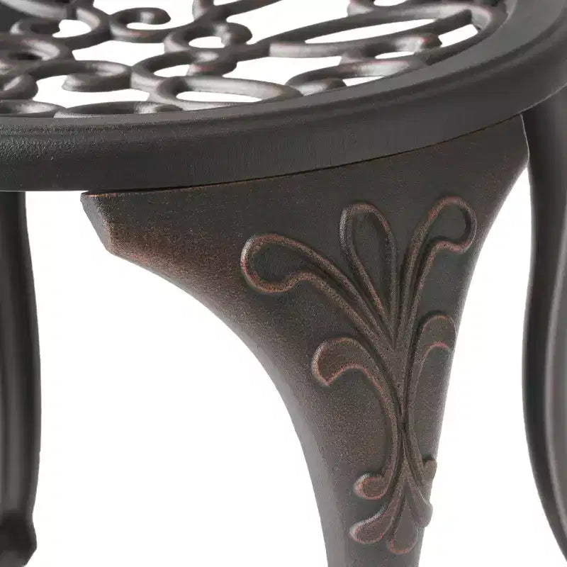 GDFStudio Samedi 3 Piece Outdoor All-Weather Cast Aluminum Bistro Set