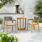 Christopher Knight Home Joueyf 3 Pieces Rustic Patio Acacia Bistro Set