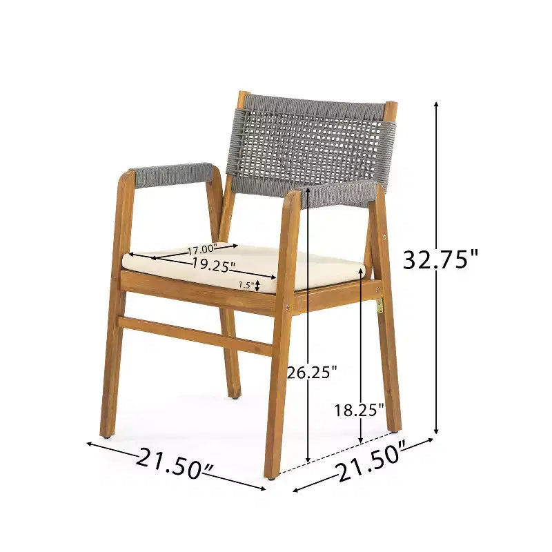 Christopher Knight Home Joueyf 3 Pieces Rustic Patio Acacia Bistro Set