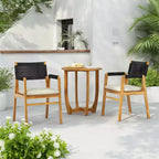 Christopher Knight Home Joueyf 3 Pieces Rustic Patio Acacia Bistro Set