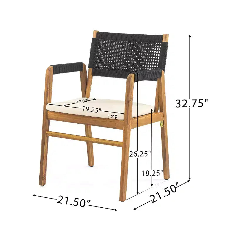 Christopher Knight Home Joueyf 3 Pieces Rustic Patio Acacia Bistro Set