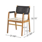 Christopher Knight Home Joueyf 3 Pieces Rustic Patio Acacia Bistro Set