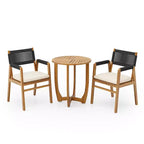 Christopher Knight Home Joueyf 3 Pieces Rustic Patio Acacia Bistro Set