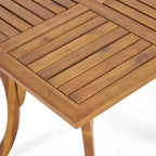 Christopher Knight Home Captef 5 Pieces Rustic Patio Acacia Bistro Set with Cushions