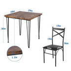 VECELO Dining Table Set, 3/5 Pieces Dining Room Table Set with 2/4 upholstered Chairs for Small Space, Apartment