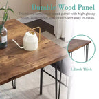 VECELO Dining Table Set, 3/5 Pieces Dining Room Table Set with 2/4 upholstered Chairs for Small Space, Apartment