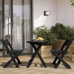 Hyleory 3-Piece Patio Bistro Set - Foldable Table & Chairs with Coffee Table, Lightweight for Balcony, Garden, Apartment ,Weather-Resistant