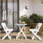 Hyleory 3-Piece Patio Bistro Set - Foldable Table & Chairs with Coffee Table, Lightweight for Balcony, Garden, Apartment ,Weather-Resistant