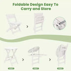 Hyleory 3-Piece Patio Bistro Set - Foldable Table & Chairs with Coffee Table, Lightweight for Balcony, Garden, Apartment ,Weather-Resistant