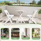 Hyleory 3-Piece Patio Bistro Set - Foldable Table & Chairs with Coffee Table, Lightweight for Balcony, Garden, Apartment ,Weather-Resistant
