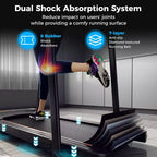 Costway 2.5 HP Walking Treadmill with Long Handrails for Seniors Pulse Sensors LED Display