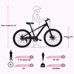 Bicycles, 20 Inch Kids Road Hybrid Bike For 7-10 Years Old Toddlers Kids, Steel Commuter Bike, Single Speed Kids Beach Road City Bike For Boys Girls