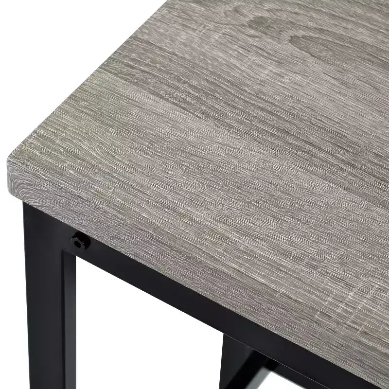 Whisen Farmhouse 4-Piece Counter Height Dining Table Set with 3 Stools