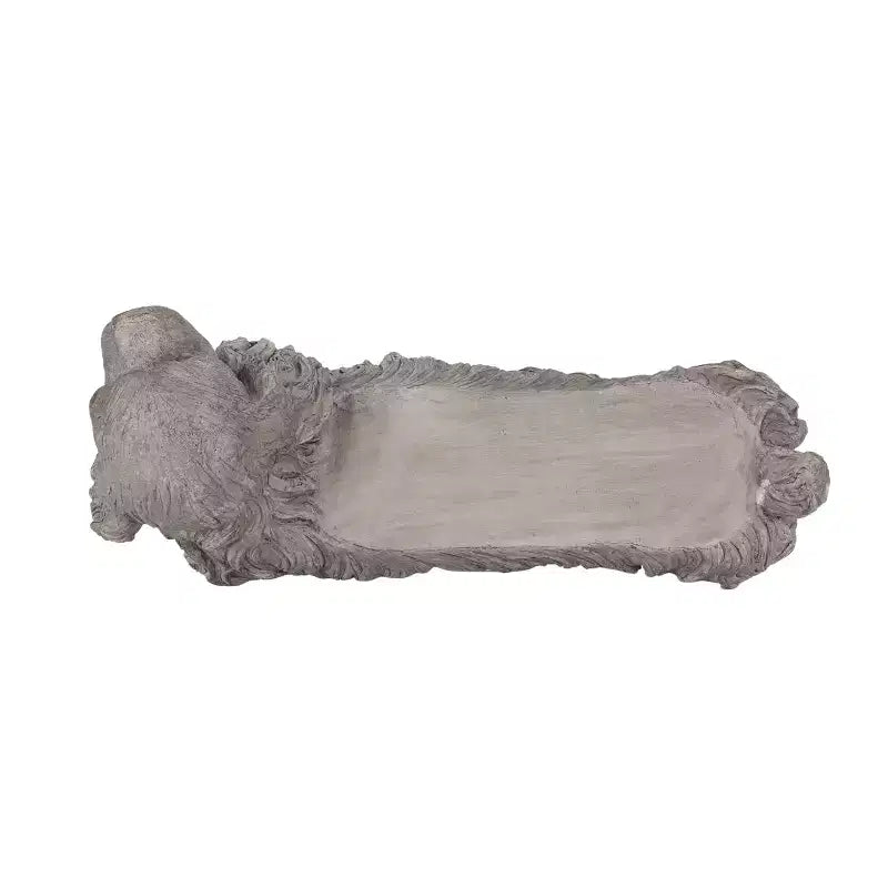 GDFStudio Rayshon Outdoor Lightweight Concrete Cocker Spaniel Dog Bench, Gray