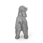 GDFStudio Rayshon Outdoor Lightweight Concrete Cocker Spaniel Dog Bench, Gray