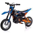 24V Electric Off-Road Motorcycle,250W Motor 13.6MPH Fast Speed Motocross,Leather Seat Dirt Bike