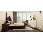 Hitow 10 Drawer Horizontal Dresser with Round Metal Knobs Modern Chest of Drawers