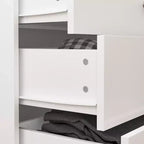 Hitow 10 Drawer Horizontal Dresser with Round Metal Knobs Modern Chest of Drawers